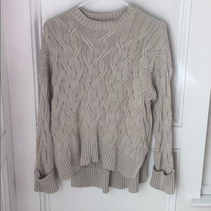 Cable knit cream sweater